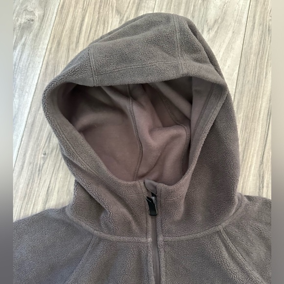 FLX Ascent Active Athletic Pullover Cropped 1/2 Zip Hooded Fleece Gray Size S - Picture 4 of 8